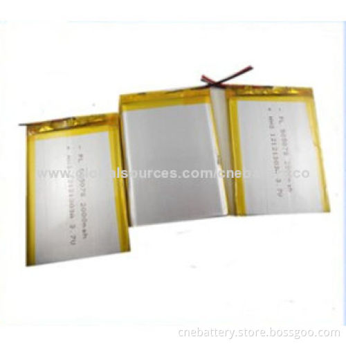 Lithium Polymer Batteries with 3.7V Operating Voltage, 5,000mAh High-capacity, Single Cell